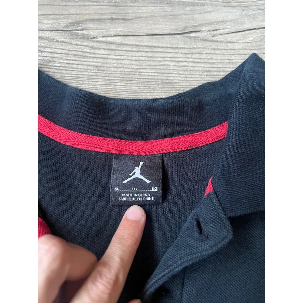 Air Jordan Men's Short Sleeve Polo Black Size XL